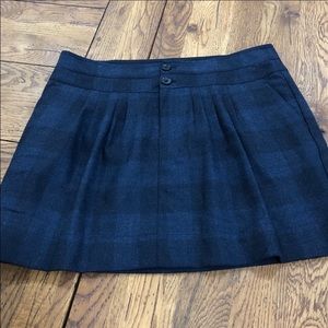 GAP Wool Plaid Pleated School Girl Skirt